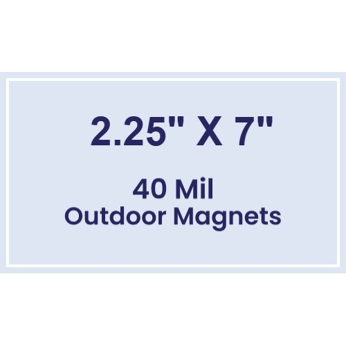 Magnet - 2.25x7 Square Corners - 40 Mil - Outdoor Safe