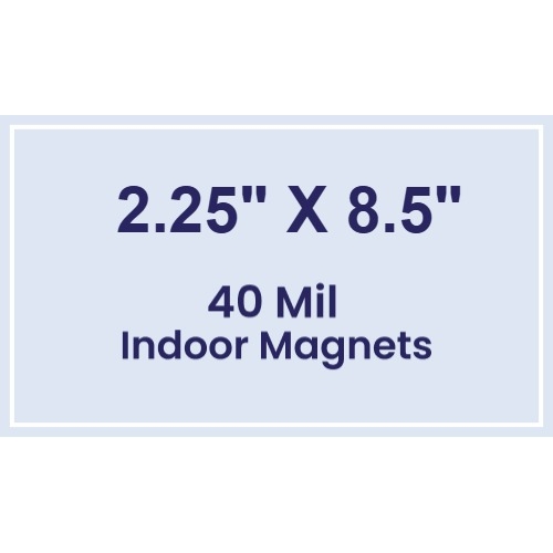 Magnet - 2.25x8.5 Square Corners - 40 Mil