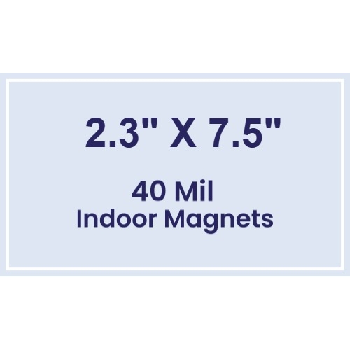 Magnet - 2.3x7.5 Square Corners - 40 Mil