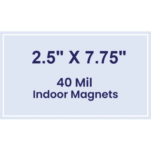 Magnet - 2.5X7.75 Square Corners - 40 Mil