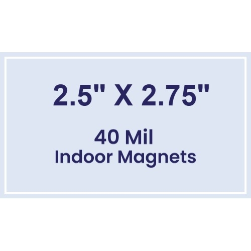 Magnet - 2.5x2.75 Square Corners - 40 Mil