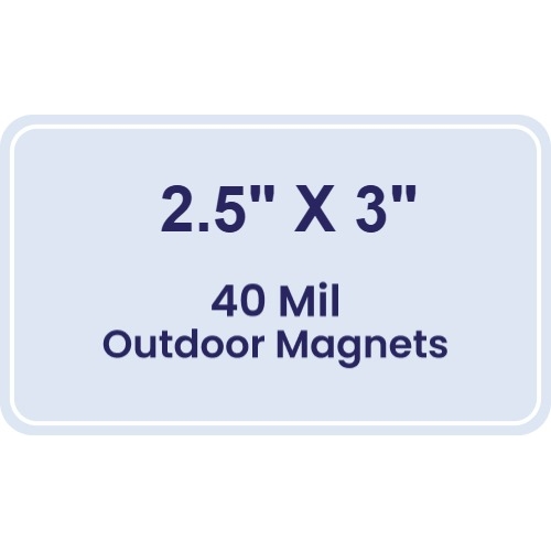 Magnet - 2.5x3 Round Corners - 40 Mil - Outdoor Safe