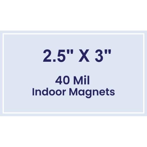 Magnet - 2.5x3 Square Corners - 40 Mil