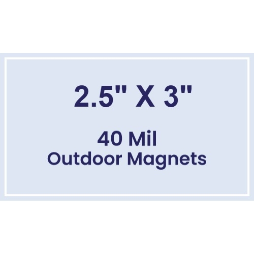 Magnet - 2.5x3 Square Corners - 40 Mil - Outdoor Safe