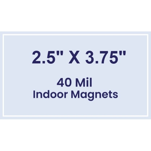 Magnet - 2.5x3.75 Square Corners - 40 Mil