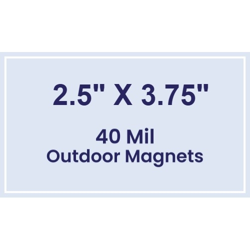 Magnet - 2.5x3.75 Square Corners - 40 Mil - Outdoor Safe