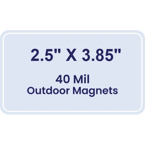 Magnet - 2.5x3.85 Round Corners - 40 Mil - Outdoor Safe