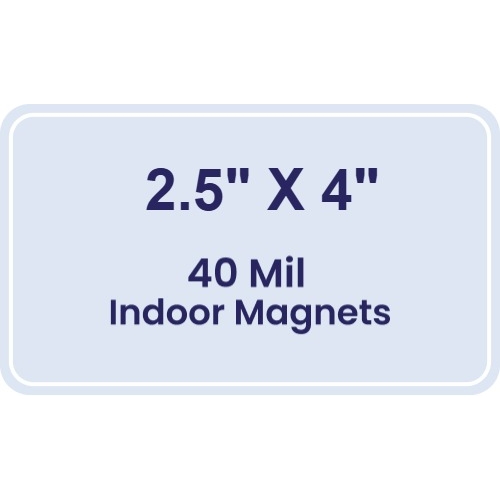 Magnet - 2.5x4 Round Corners - 40 Mil