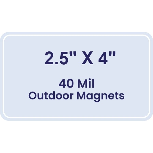Magnet - 2.5x4 Round Corners - 40 Mil - Outdoor Safe
