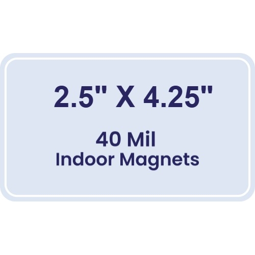 Magnet - 2.5x4.25 Round Corners - 40 Mil