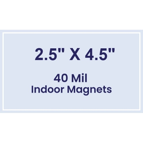 Magnet - 2.5x4.5 Square Corner - 40 Mil