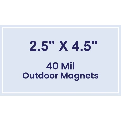 Magnet - 2.5x4.5 Square Corner - 40 Mil - Outdoor Safe