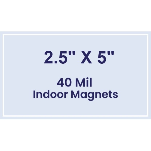 Magnet - 2.5x5 Square Corners - 40 Mil