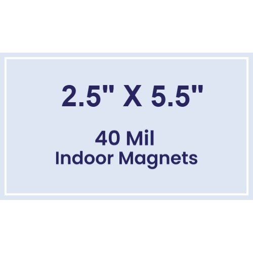 Magnet - 2.5x5.5 Square Corners - 40 Mil