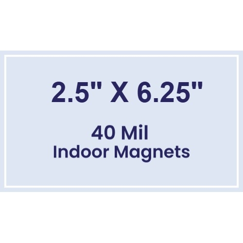 Magnet - 2.5x6.25 Square Corners - 40 Mil