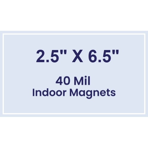 Magnet - 2.5x6.5 Square Corners - 40 Mil