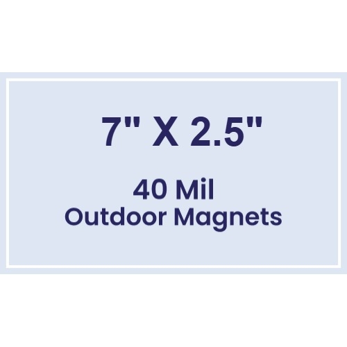 Magnet - 7x2.5 Square Corners - 40 Mil - Outdoor Safe