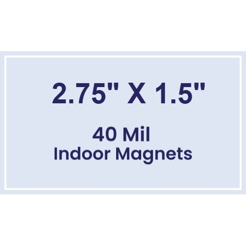 Magnet - 2.75x1.5 Square Corners - 40 Mil