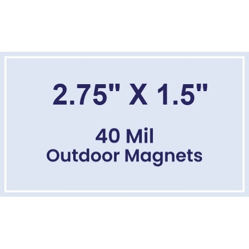 Magnet - 2.75x1.5 Square Corners - 40 Mil - Outdoor Safe