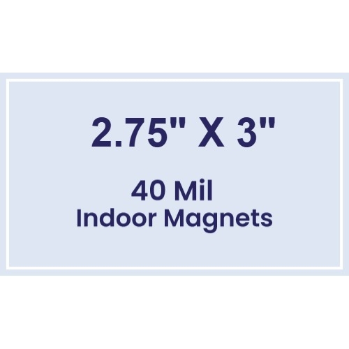 Magnet - 2.75x3 Square Corners - 40 Mil