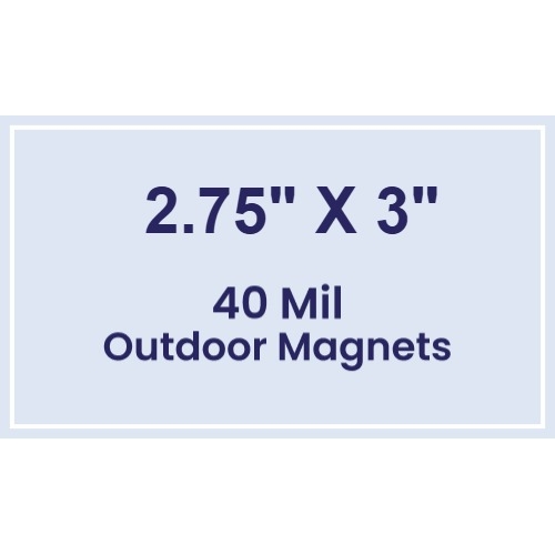 Magnet - 2.75x3 Square Corners - 40 Mil - Outdoor Safe