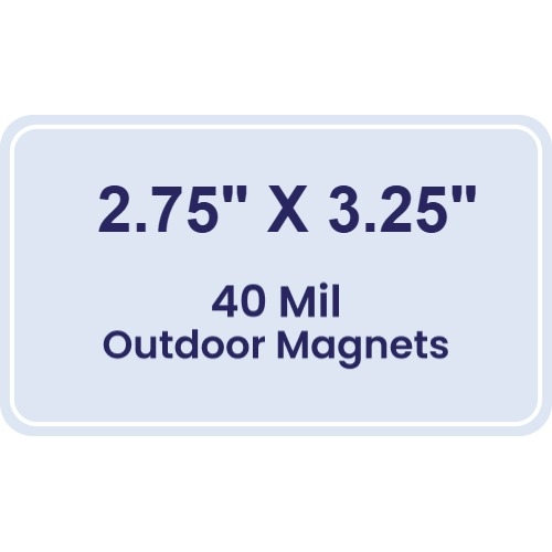 Magnet - 2.75x3.25 Round Corners - 40 Mil - Outdoor Safe