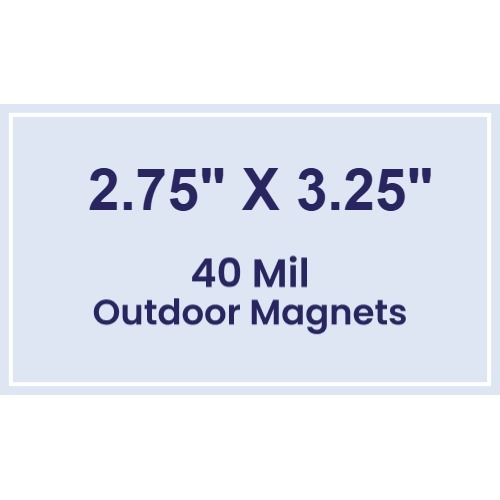 Magnet - 2.75x3.25 Square Corners - 40 Mil - Outdoor Safe