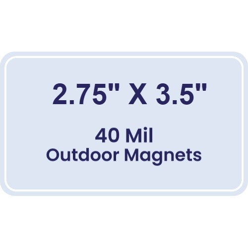 Magnet - 2.75x3.5 Round Corners - 40 Mil - Outdoor Safe