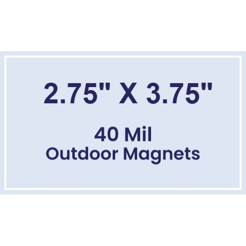 Magnet - 2.75x3.75 Square Corners - 40 Mil - Outdoor Safe