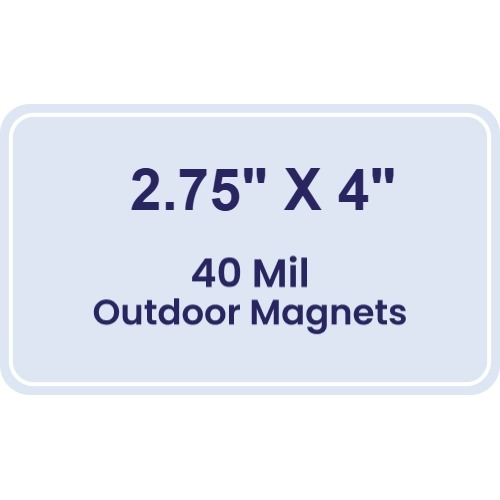 Magnet - 2.75x4 Round Corners - 40 Mil - Outdoor Safe