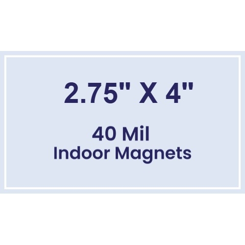 Magnet - 2.75x4 Square Corner - 40 Mil