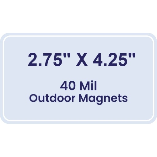 Magnet - 2.75x4.25 Round Corners - 40 Mil - Outdoor Safe