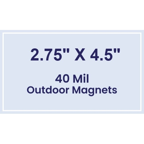 Magnet - 2.75x4.5 Square Corners - 40 Mil - Outdoor Safe