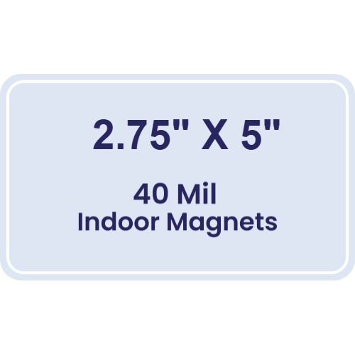 Magnet - 2.75x5 Round Corners - 40 Mil