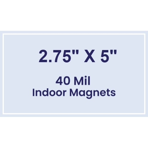 Magnet - 2.75x5 Square Corners - 40 Mil