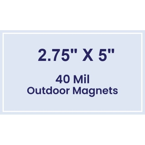 Magnet - 2.75x5 Square Corners - 40 Mil - Outdoor Safe