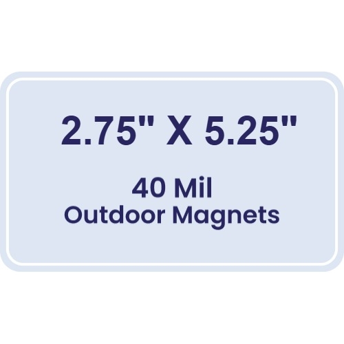 Magnet - 2.75x5.25 Round Corners - 40 Mil - Outdoor Safe