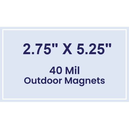 Magnet - 2.75x5.25 Square Corners - 40 Mil - Outdoor Safe