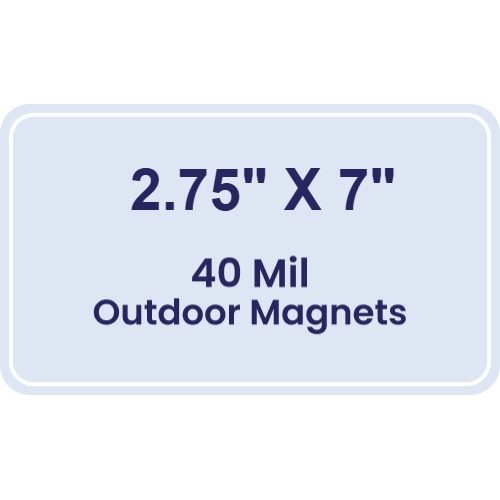 Magnet - 2.75x7 Round Corner - 40 Mil - Outdoor Safe