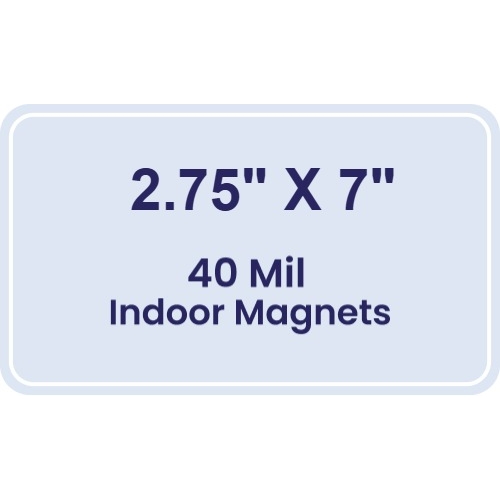Magnet - 2.75x7 Round Corners - 40 Mil