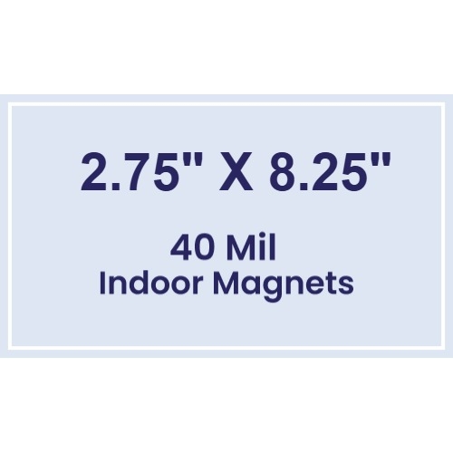 Magnet - 2.75x8.25 Square Corners - 40 Mil