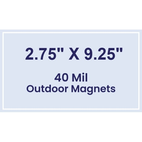 Magnet - 2.75x9.25 Square Corners - 40 Mil - Outdoor Safe