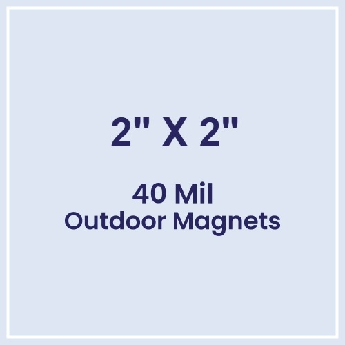 Magnet - 2x2 Square Corners - 40 Mil - Outdoor Safe