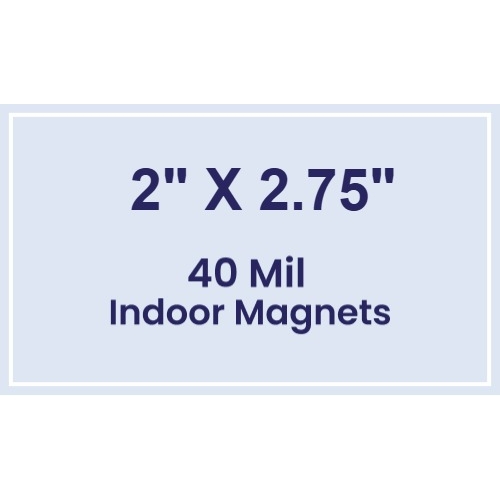 Magnet - 2x2.75 Square Corners - 40 Mil