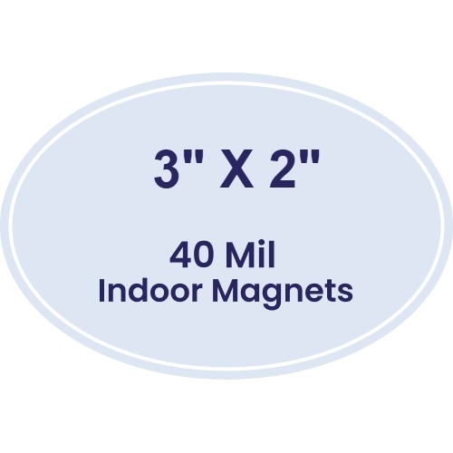 Magnet - 3x2 Oval Shape - 40 Mil