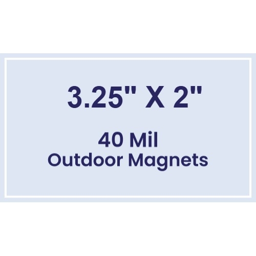 Magnet - 3.25x2 Square Corners - 40 Mil - Outdoor Safe