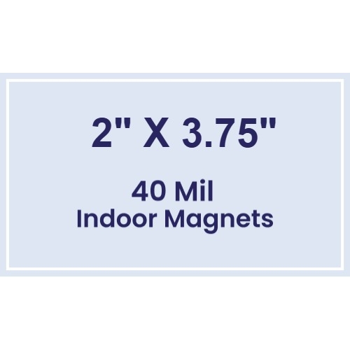 Magnet - 2x3.75 Square Corners - 40 Mil