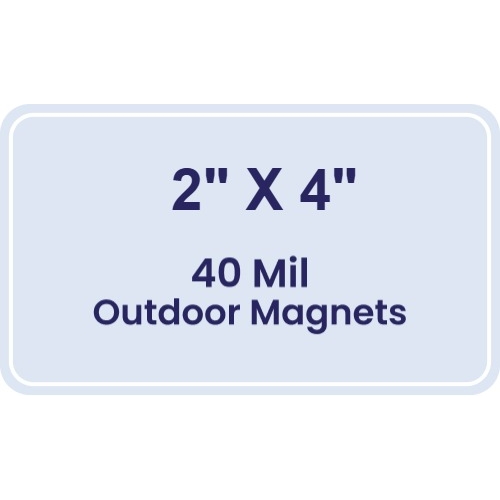 Magnet - 2x4 Round Corners - 40 Mil - Outdoor Safe