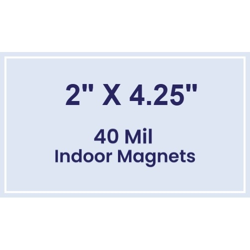Magnet - 2x4.25 Square Corners - 40 Mil