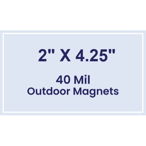 Magnet - 2x4.25 Square Corners - 40 Mil - Outdoor Safe